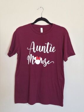 Women’s Size Medium Disney Auntie T Shirt Burgundy